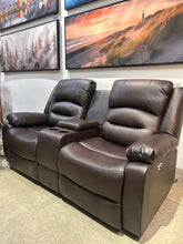 Load image into Gallery viewer, Chocolate Martini Fabric Power Recliner Love seat