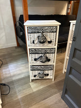 Load image into Gallery viewer, Baby Zoofari 3 Basket Storage Stand Zebra