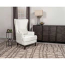Load image into Gallery viewer, Bella High Wingback Accent Chair – Latte Boucle with Nailhead Trim