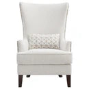 Load image into Gallery viewer, Bella High Wingback Accent Chair – Latte Boucle with Nailhead Trim