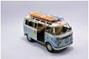 Load image into Gallery viewer, Blue Deluxe Surfer Bus