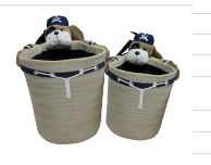 Load image into Gallery viewer, Baby Zoofari Soft Basket Collection Dog – Nautical Nursery Storage Set