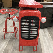Load image into Gallery viewer, Metal red farm tractor bistro table and two stools