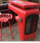 Load image into Gallery viewer, Metal red farm tractor bistro table and two stools