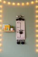 Load image into Gallery viewer, Baby Zoofari Zebra Growth Chart on sage green wall