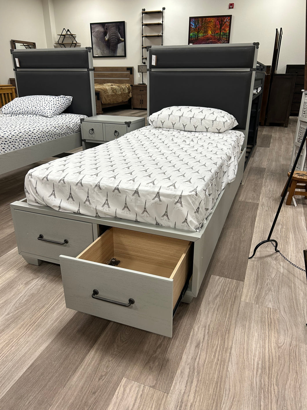 Orca Twin Bed with footboard storage