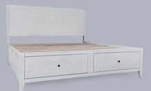 Load image into Gallery viewer, Max Ivory Panel headboard in king and queen with a storage footboard
