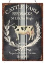 Load image into Gallery viewer, Cattle Farm – Rustic Metal Wall Sign for Farmhouse Décor | Amazing Indoors
