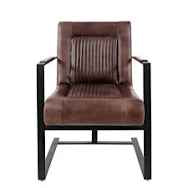 Load image into Gallery viewer, Maggie Leather and metal cantilever chair
