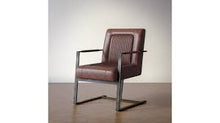 Load image into Gallery viewer, Maggie Leather and metal cantilever chair
