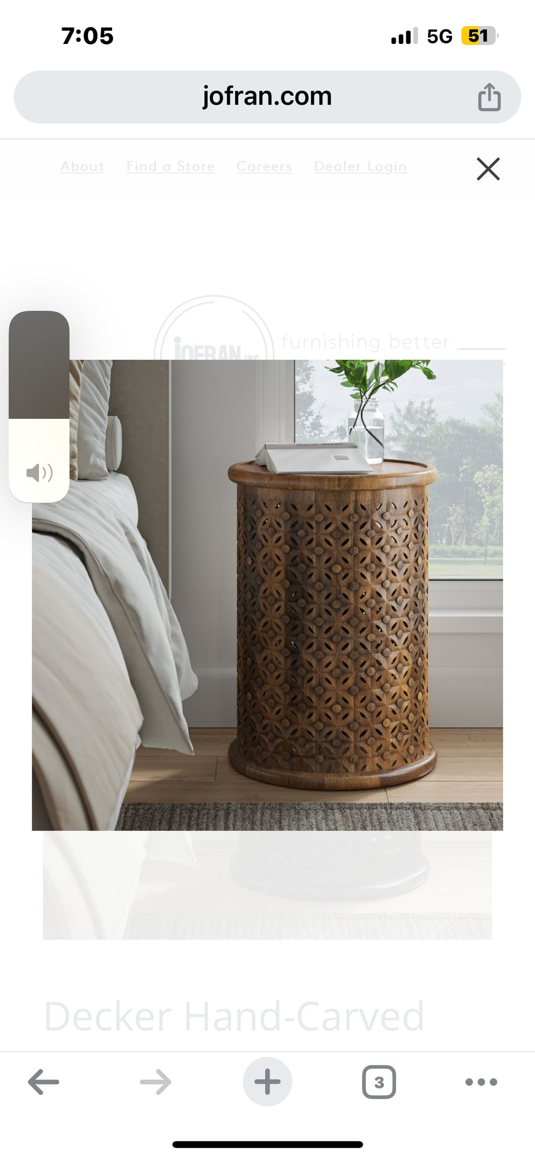 Kolkata Drum End Table