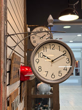 Load image into Gallery viewer, Twin Faced Modernist Clock
