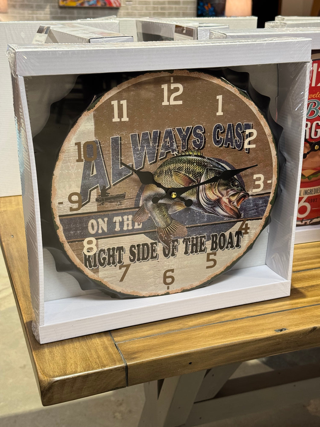 Always Cast Bottle Cap Clock