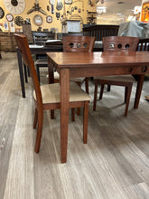 Load image into Gallery viewer, Liana Solid wood table and 4 upholstered chair set

