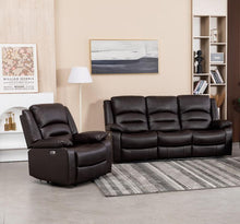 Load image into Gallery viewer, Chocolate Martini Fabric Power Recliner Sofa
