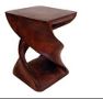 Load image into Gallery viewer, Reyna Twisted Wood Accent Table – Dark Finish Handcrafted 24 &amp; 30 Inch
