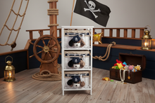 Load image into Gallery viewer, Baby Zoofari 3 Basket Storage Stand Dog – Pirate Ship Vignette
