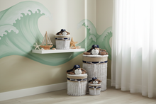 Load image into Gallery viewer, Baby Zoofari 4 Basket Set with Lids Dog – Ocean Nursery Vignette
