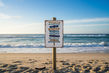 Load image into Gallery viewer, Cottage Rules – Beach Signpost Vignette
