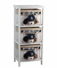 Load image into Gallery viewer, Baby Zoofari 3 Basket Storage Stand Dog – Nautical Nursery Organizer
