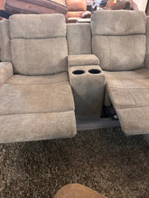 Load image into Gallery viewer, Mesilla Matcha Power Loveseat | Centre Console | Pocket Coil &amp; Drop-In Coil Seating
