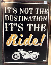 Load image into Gallery viewer, It’s Not the Destination – Inspirational Metal Wall Sign
