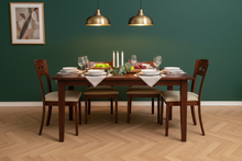 Load image into Gallery viewer, Liana Dining Set – Forest Green with Dishes Vignette
