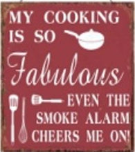Load image into Gallery viewer, My Cooking is So Fabulous – Funny Metal Wall Sign | Amazing Indoors
